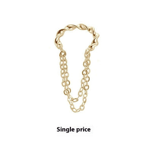 Sweet Art Handmade Double-layered Tassel Twist Ear Clip