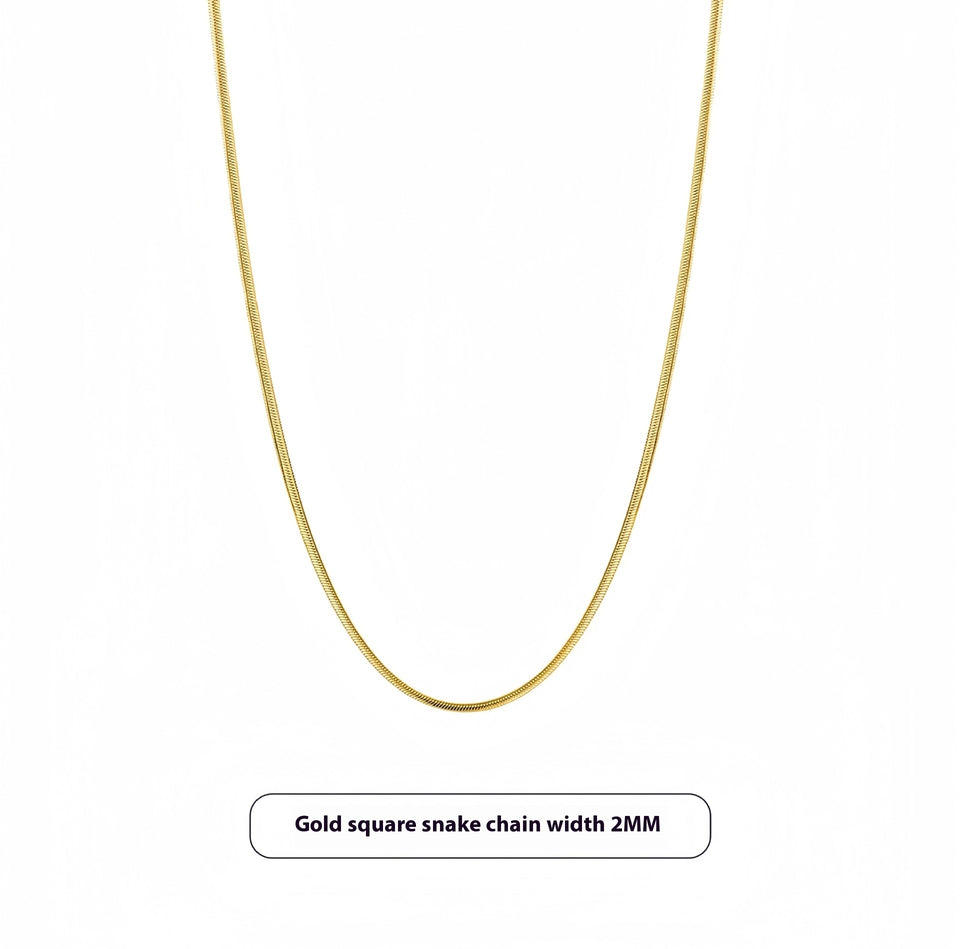 Titanium Steel Snake Chain Necklace Light Luxury Minority Sense