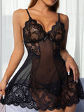 Female European And American Style Lace Seduction Nightdress