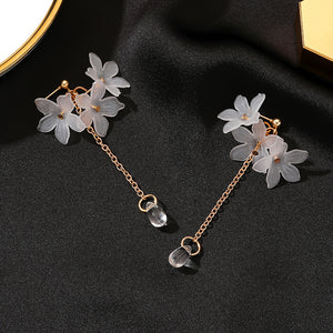 Ice Flower Tassel Earrings Long