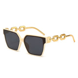 New Large Square Frame Men's And Women's Street Shot Fashion Sunglasses