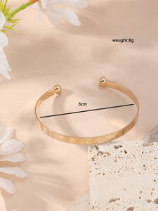 Metal Twist Geometric Knot Winding Hollow Open-end High-grade Light Luxury Personality Fashion Ladies' Bracelet