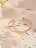 Metal Twist Geometric Knot Winding Hollow Open-end High-grade Light Luxury Personality Fashion Ladies' Bracelet