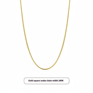 Titanium Steel Snake Chain Necklace Light Luxury Minority Sense