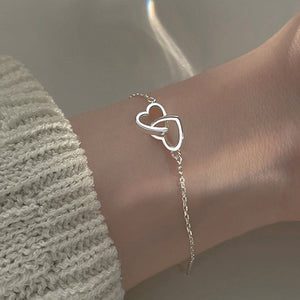 Women's Fashion Alloy Heart Shaped Bracelet
